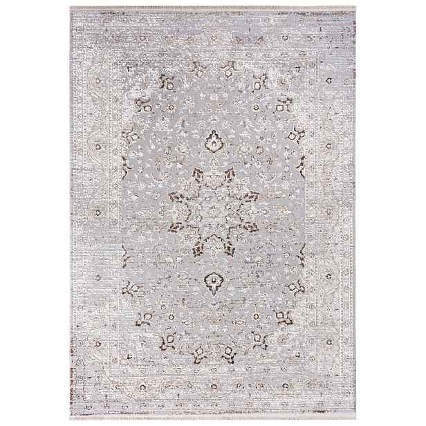 Koberec do obývacího pokoje béžový 120x170 cm rámeček orientální měkký pro alergiky