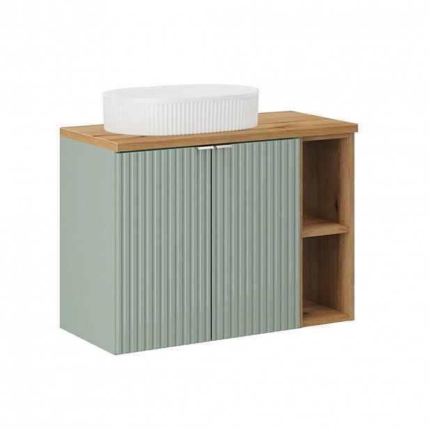 Petits-meubles UMYVADLO 80.4cm Jade Zelená a dřevo
