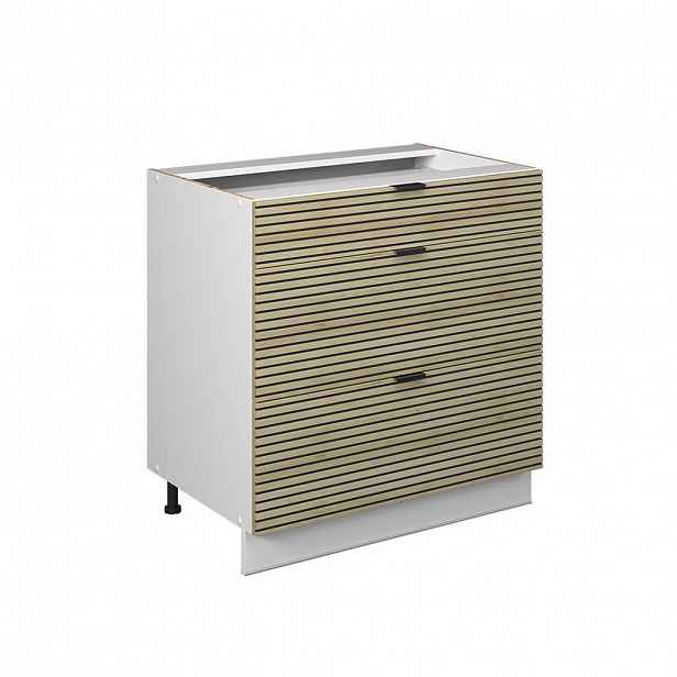 Vicco SPODNÍ SKŘÍŇKA KUCHYŇSKÉ LINKY Fame-Line Dubový panel 80 cm se 3 zásuvkami, bez pracovní desky