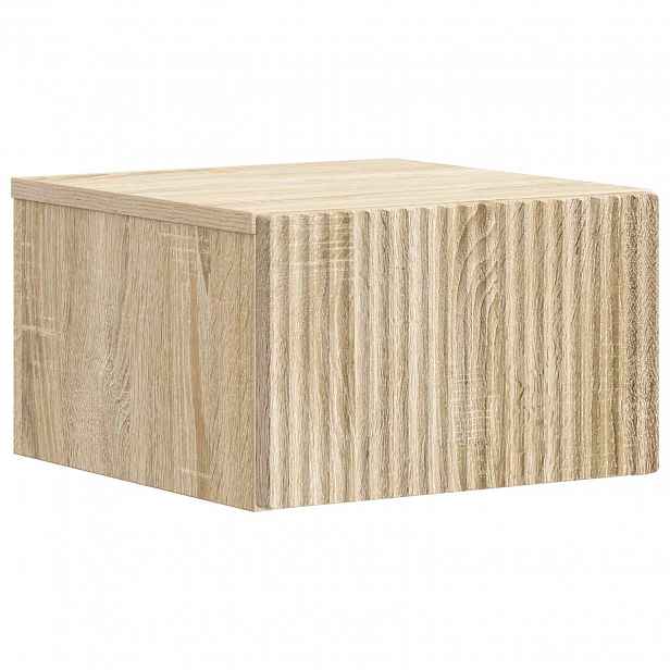 vidaXL Nástěnný noční stolek Dub sonoma 33 x 34,5 x 20 cm