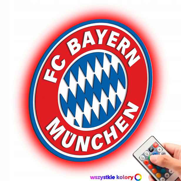 Dřevěný 3D obraz Fotbal Fc Bayern Nástěnná Dekorace Noční Lampa Led