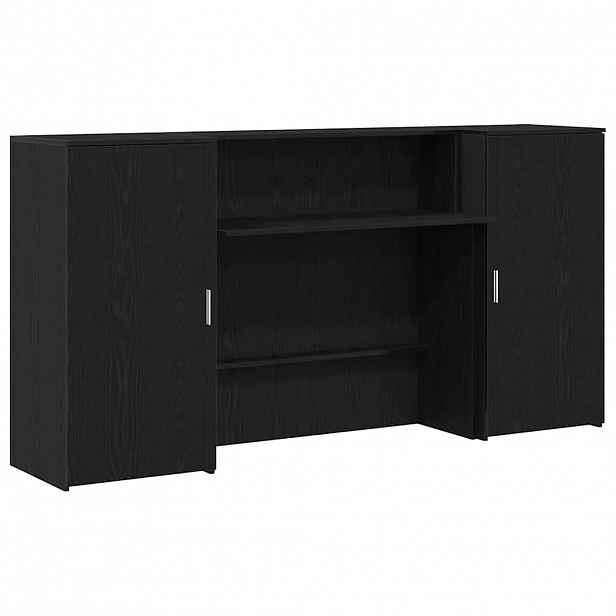 vidaXL Recepční stůl černý dub 200x50x103,5 cm kompozitní dřevo