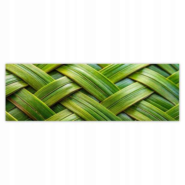 Fototapety 200x66 Zelená pletenina Zelený ratan Pletená deska