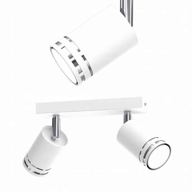 Stropní Svítidlo Stropní Reflektor Bílý Chrom Pohyblivý Led GU10 Led Polská Lampa