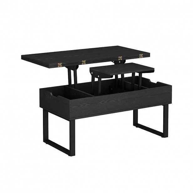 Vicco KONFERENČNÍ STŮL Lifty Černá 100 x 50 cm s funkcí zvedání