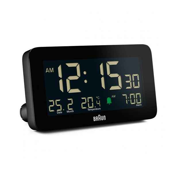 Budík Braun BC10 datum podsvícení alarm teplota