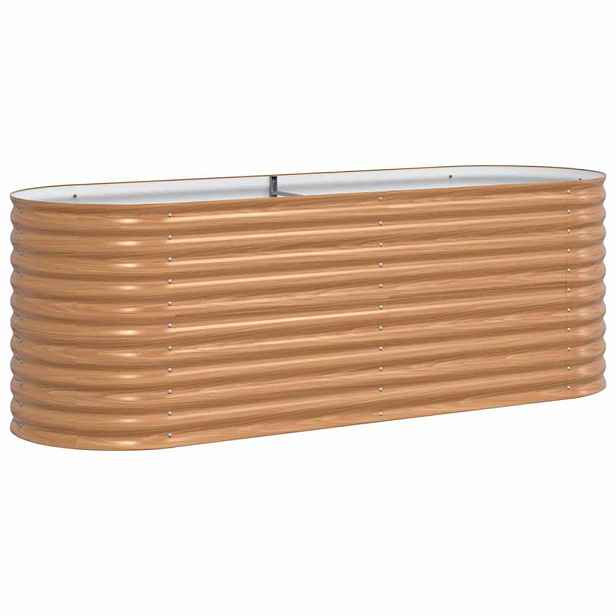 vidaXL Vyvýšený záhon Hnědá 240 x 80 x 81 cm Ocel