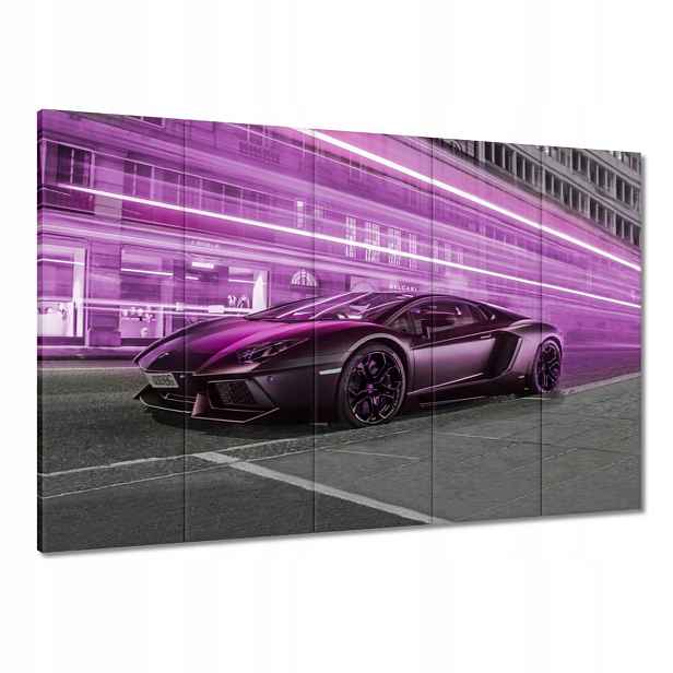 Obrazy 100x70 Fialové sportovní auto