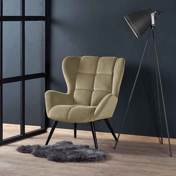 HALMAR Designové křeslo TYRION béžové