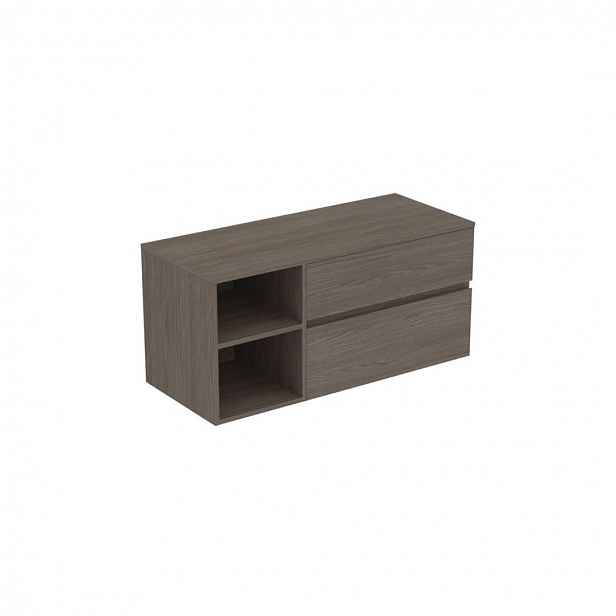 Ideal Standard Finesse - Umyvadlová skříňka, 120x51x56 cm, 2 zásuvky, Dark Elm E3438UR