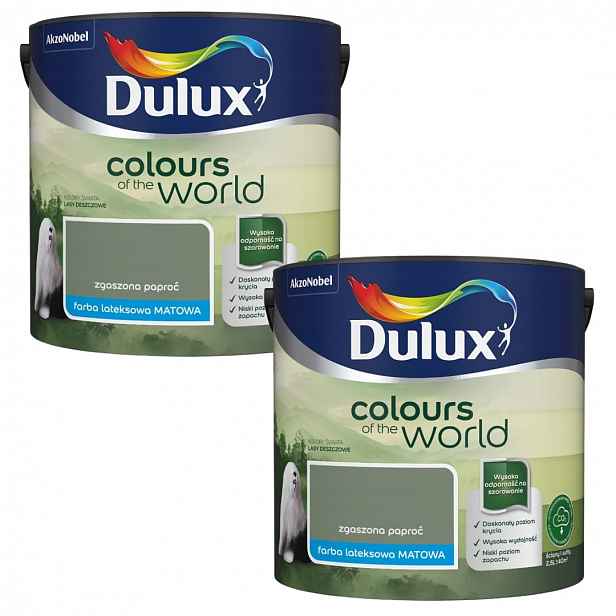 Set Dulux Barvy Světa 2x2,5 Barva Latexová Emulze Zhasnutá Kapradí 5L