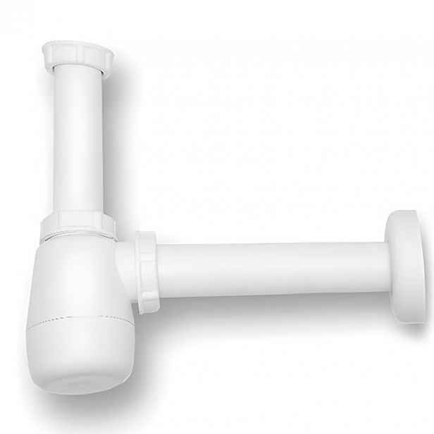 TEMU Nízký odtokový sifon / Láhvový bidet polosifon pro bílé trubkové umyvadlo