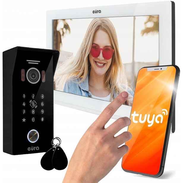 Videodomofon Eura VDP-99C5 bílý, WiFi, Rfid, Tuya