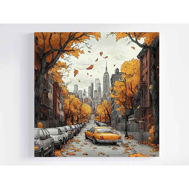 Obraz Na Plátně Canvas Město New York Usa Manhattan Ulice Podzim 50x50
