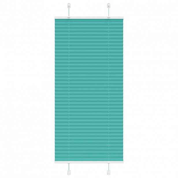 vidaXL Plisovaná roleta Benzínová zelená 55x100 cm Šířka látky 54,4 cm