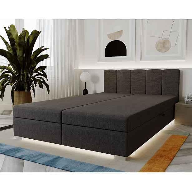 Manželská postel 180x195 INEJ 1 - grafitová