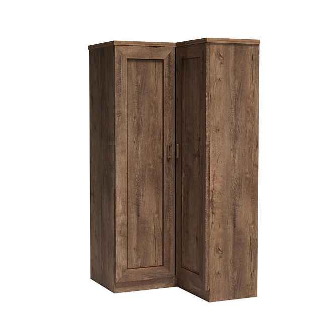 MASSENO ŠATNÍ SKŘÍŇ S OTOČNÝMI DVEŘMI UDINE, 110/190/57 cm 2dveřová, hnědá