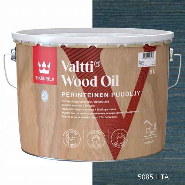 Tikkurila Valtti Wood Oil Olej Na Dřevo 9 L Barva 5085 Ilta