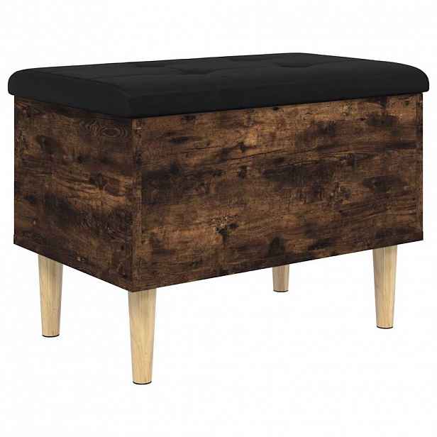 vidaXL Úložná lavice kouřový dub 62 x 42 x 46 cm kompozitní dřevo