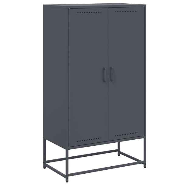vidaXL Skříň highboard antracitová 68,5 x 38,5 x 123,5 cm ocel