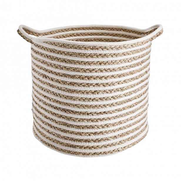 Butlers COTTON BRAID Úložný koš pruhovaný velký