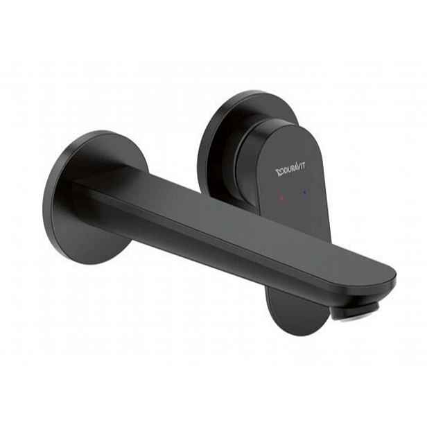 Duravit Wave - Umyvadlová baterie pod omítku, 2-otvorová instalace, matná černá WA1070004046