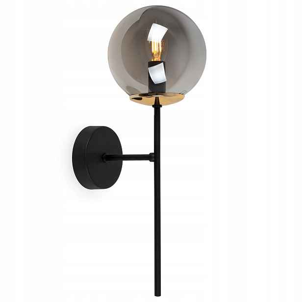Nástěnná Lampa Černá Do Obývacího Pokoje Ložnice Koupelnová Lampa Loft Koule 45 CM