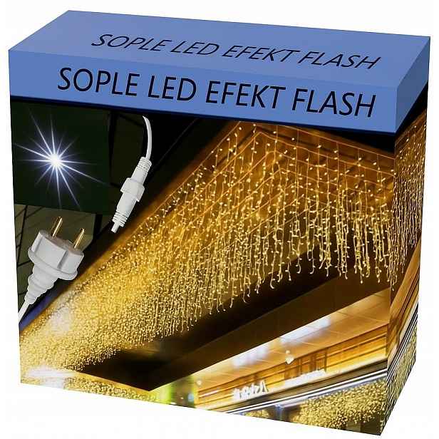 Rampouchy 500 Led Záclona Venkovní Osvětlení IP44 Flash Bílá Teplá