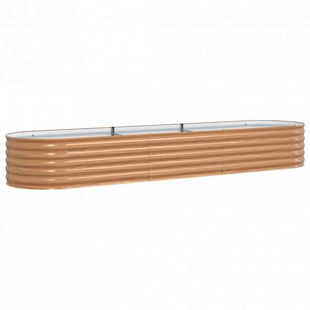 vidaXL Vyvýšený záhon Hnědá 320 x 80 x 44 cm Ocel