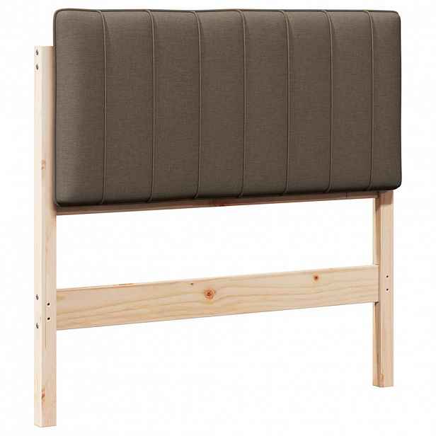 vidaXL Čalouněné čelo postele Hnědá a taupe 90 cm Masivní borové dřevo