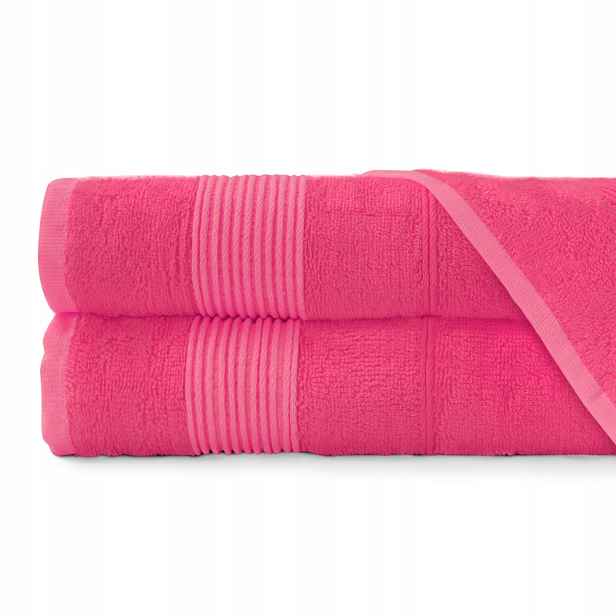 2x Bambusový ručník 70x140 Koupelový Antialergický Fuchsiový 500 g/m2