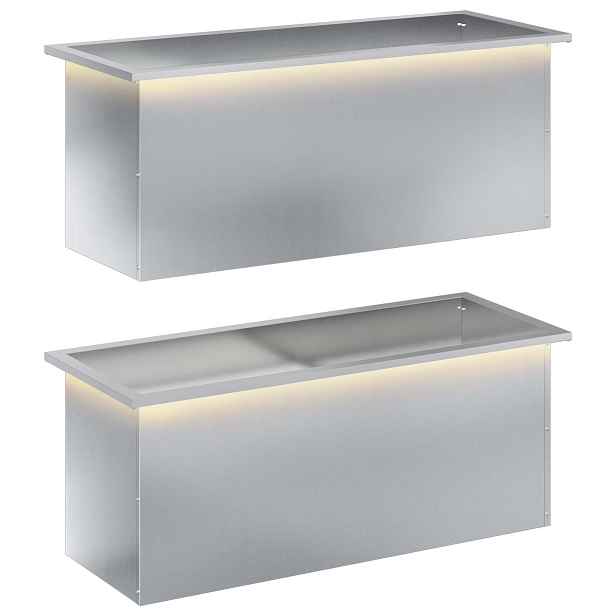 vidaXL Zahradní truhlík s LED osvětlením 2 ks Stříbrná