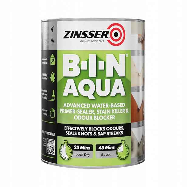 Bin Aqua Podklad na bázi syntetického šelaku 1L blokuje skvrny a pachy