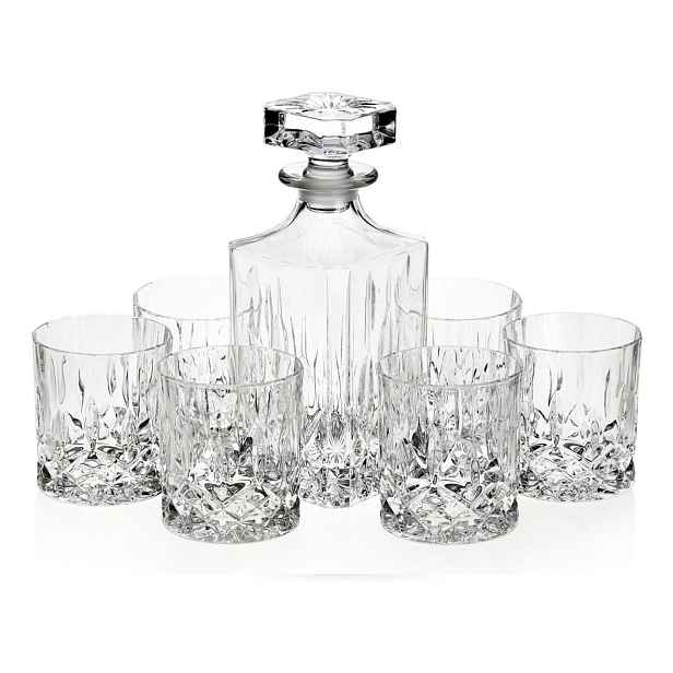 Křišťálový set na whisky Bohemia Prestige Classico 6+1