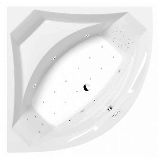 Masážní vana Polysan Rosana 140x140 cm Highline Hydro-Air akrylát levá i pravá 64119.6010