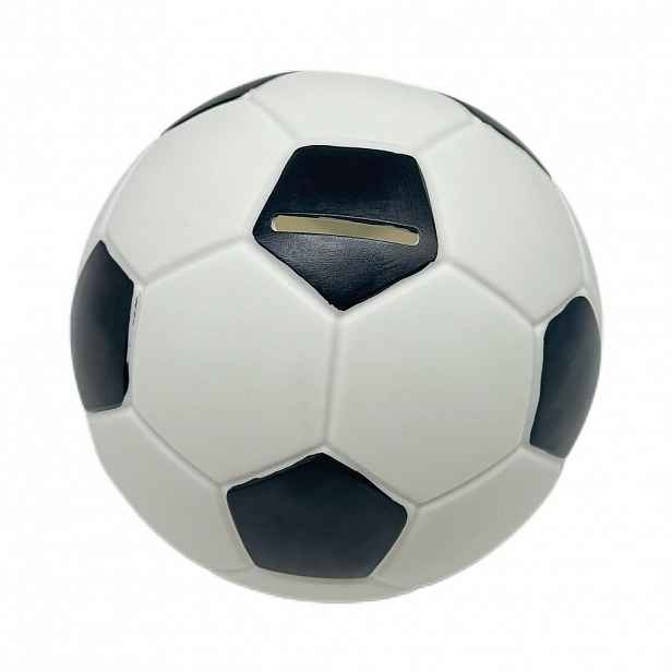 Relaxdays POKLADNIČKA Černá Bílá Fotbal 15 cm