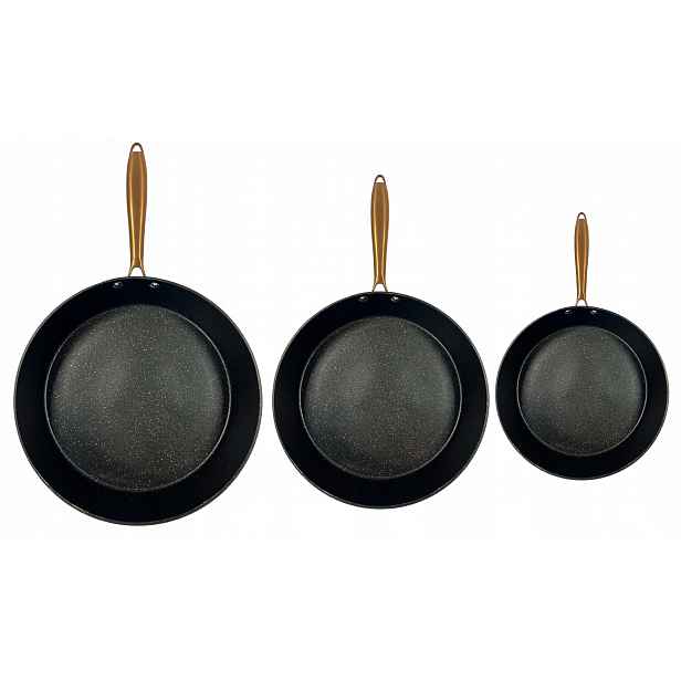 Sada 3 Pánví Mg Home Růžové Zlato 20/24/28 CM Nepřilnavá Indukce