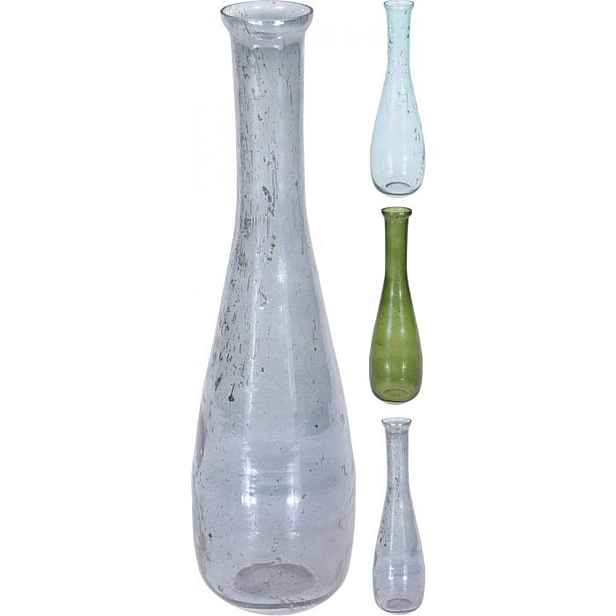 váza 30cm, 3 barvy, sklo
