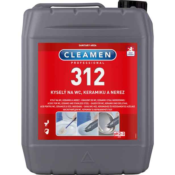 CLEAMEN 312 5L kyselý na WC, keramiku a nerez