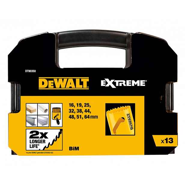 DeWALT - 13dílná sada pilových děrovek DT90350