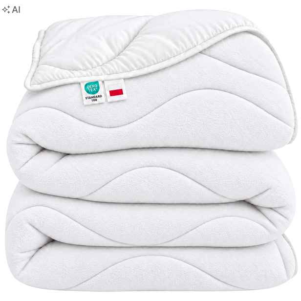 Teplá Přikrývka Fleece 200 x 220 cm Oboustranná, Bílá, Antialergická, Na Zimu