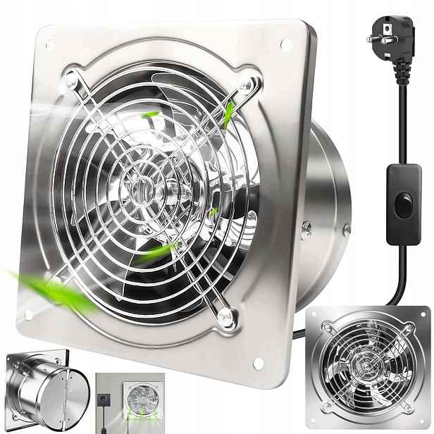 Vysoce Výkonný Odtahový Ventilátor O Výkonu 525 M³/h 150 MM S Přepínačem