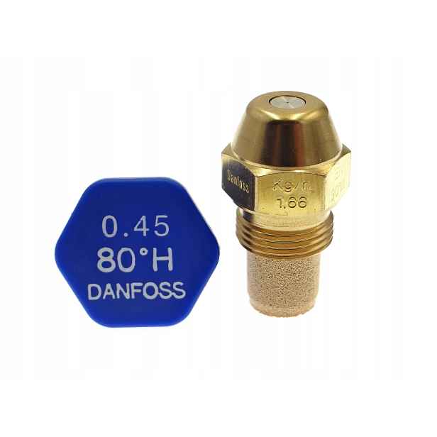 Tryska Danfoss pro olejové hořáky 0,45 USgal/h 80°H 1,66 Kg/h