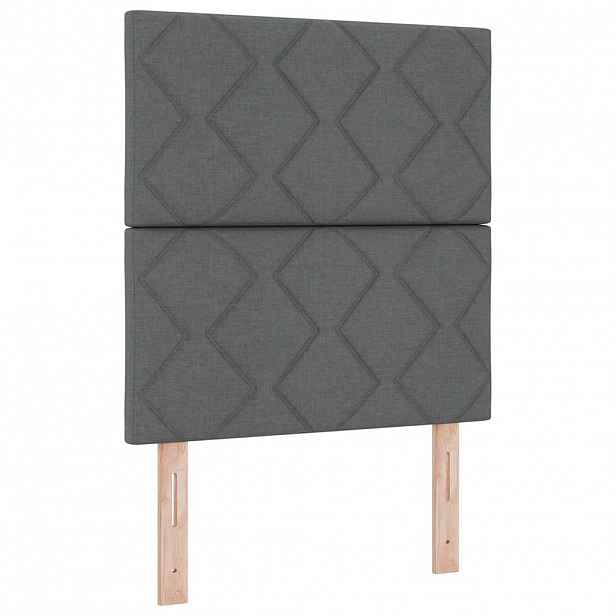 vidaXL Čelo postele Tmavě šedá textil