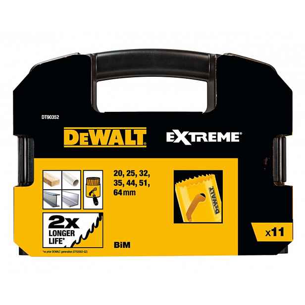 DeWALT - 11dílná sada pilových děrovek DT90352