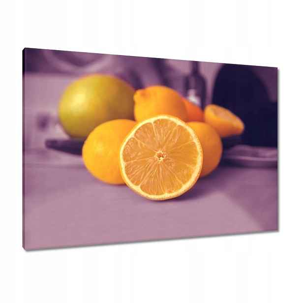 Obrazy 100x70 Citronky ve fialové barvě