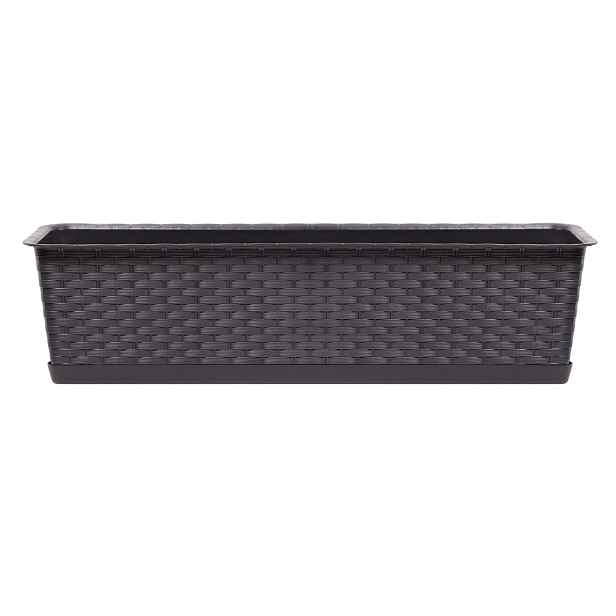 Prosperplast Truhlík s miskou RICHARD černý, varianta 39,1 cm
