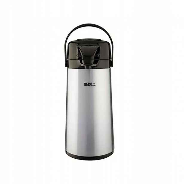 Skleněná stolní termoska s pumpičkou Thermos šedá 1,9 l