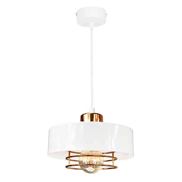 Závěsná Lampa Loftová Stropní Lampa Bílá Měď Lustry Stropní Lampy