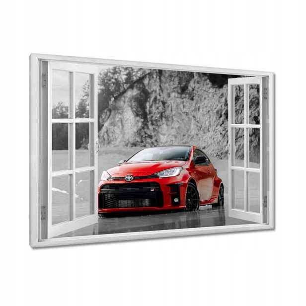 Obrazy 120x80 Červená Toyota Bw